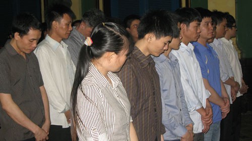 The ring members at the court (Photo: Tuoi tre) The ring members at the court (Photo: Tuoi tre)